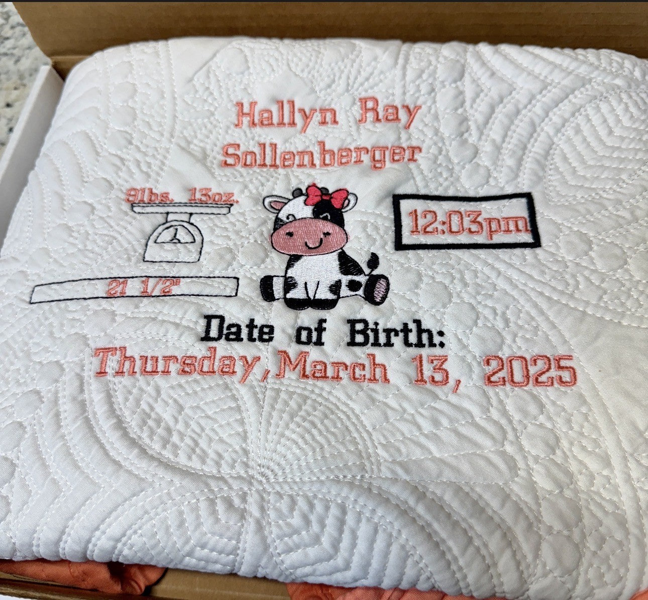Personalized Baby Heirloom Blanket