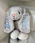 15" Grey Easter Bunny w/Embroiderable Ears